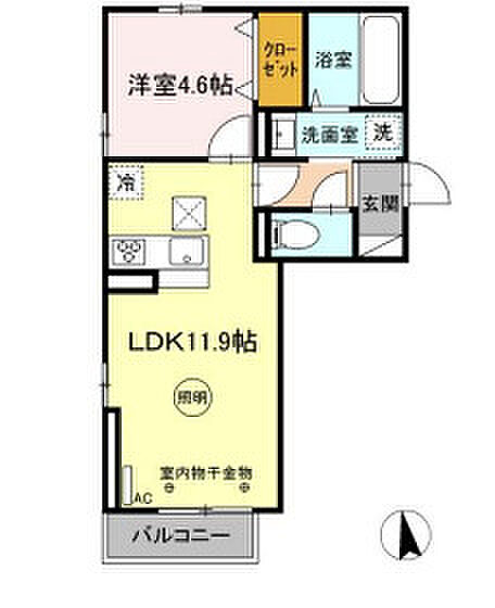 ブレッザ 103｜福岡県うきは市吉井町(賃貸アパート1LDK・1階・40.00㎡)の写真 その3