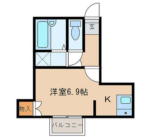 福岡県久留米市梅満町(賃貸アパート1K・1階・24.00㎡)の写真 その2