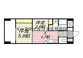 福岡県久留米市六ツ門町2-29（賃貸マンション2K・4階・32.12㎡） その2