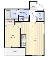 福岡県久留米市西町1049-13（賃貸アパート1LDK・1階・29.59㎡） その2