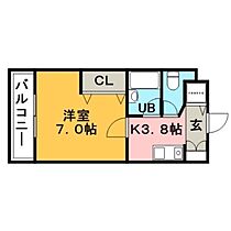 福岡県久留米市野中町330-1（賃貸マンション1K・3階・21.38㎡） その2