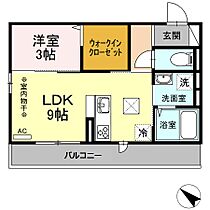 カルミア 303号 ｜ 福岡県久留米市安武町安武本3108-1（賃貸アパート1LDK・3階・33.40㎡） その2