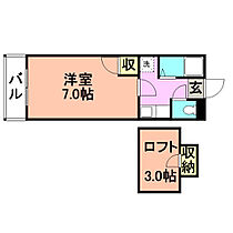 福岡県久留米市野中町113-2（賃貸アパート1R・1階・22.00㎡） その2