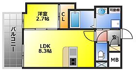 RESIDENCE花畑  ｜ 福岡県久留米市花畑2丁目3-1（賃貸マンション1DK・2階・28.59㎡） その2