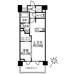 クリオラベルヴィ横濱サウス 1LDKの間取図画像