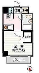 クリオ鶴ヶ峰壱番館 1Kの間取図画像