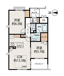 間取図画像 2LDK