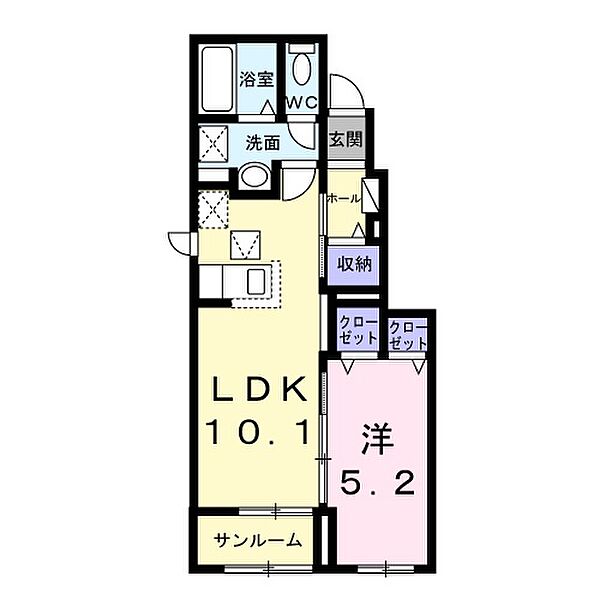 セラス 103｜静岡県静岡市駿河区高松(賃貸アパート1LDK・1階・40.88㎡)の写真 その2