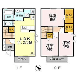 フィオーレ 3LDKの間取図画像