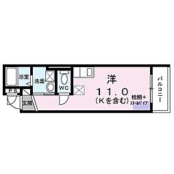 AURORA ワンルームの間取図画像