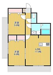 ESTAGE1 2LDKの間取図画像