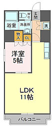 タウンコート人宿町 1LDKの間取図画像