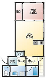 なごみマンション 1LDKの間取図画像