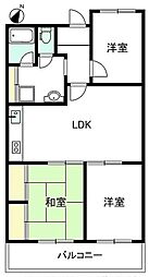 フローラ末広 3LDKの間取図画像