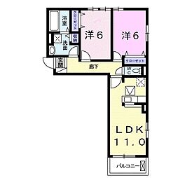 ルージュ・N 2LDKの間取図画像