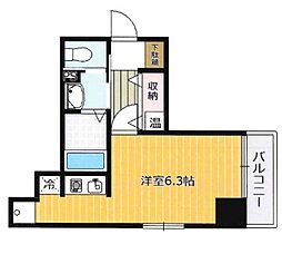 Chloe常磐町 ワンルームの間取図画像