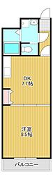 ESTAGE1 1DKの間取図画像