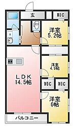 仮)リバブル富士見台 3LDKの間取図画像
