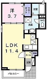 アイムス青山 1LDKの間取図画像
