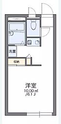 レオパレスDEEPFOREST 1Kの間取図画像