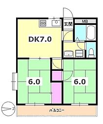 間取図画像 2DK