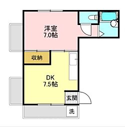 高橋ビル 1DKの間取図画像