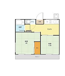 シティハイムオリンピア 2Kの間取図画像