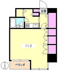 フェミネ八王子 1Kの間取図画像
