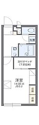 レオパレスソレイユ2 1Kの間取図画像