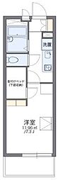 レオパレスやまもも 1Kの間取図画像