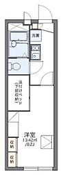 レオパレスアクア2 1Kの間取図画像