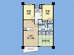 ライオンズマンション相模大野 3LDKの間取図画像