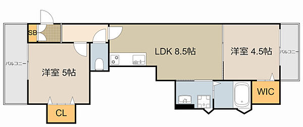 スリール明和II ｜大阪府寝屋川市明和２丁目(賃貸アパート2LDK・3階・42.66㎡)の写真 その2