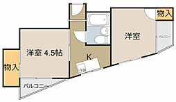 サンパレス 2Kの間取図画像