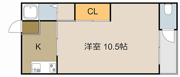 太陽マンション ｜大阪府門真市野里町(賃貸マンション1K・1階・31.50㎡)の写真 その2