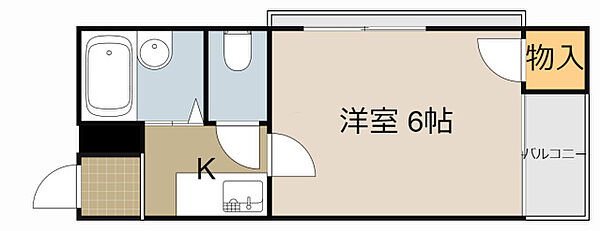 グランエスポワール ｜大阪府寝屋川市八坂町(賃貸マンション1K・3階・18.37㎡)の写真 その2