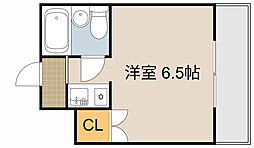 かやしまサンヴィアンテ ワンルームの間取図画像
