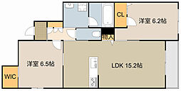 シャーメゾンTERRA VISTA 2LDKの間取図画像