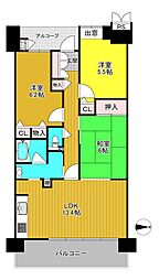 サンメゾン寝屋川 3LDKの間取図画像