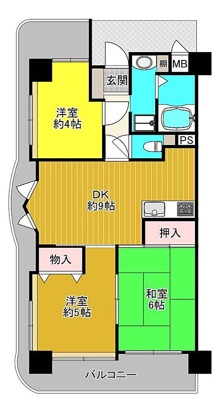 3DK 間取り
