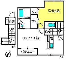 クローバーテラス  ｜ 埼玉県さいたま市北区吉野町1丁目390-46（賃貸アパート1LDK・2階・45.63㎡） その2