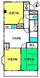 ライフシティ・ホープ 3DKの間取図画像