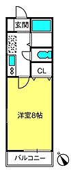 ファイブスターハイツ 1Kの間取図画像