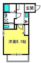 メゾンマルシン 1Kの間取図画像