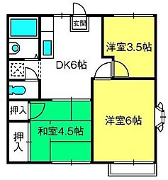グランデュールA・S 3DKの間取図画像