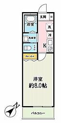 エスポワール・K岩槻 1Kの間取図画像