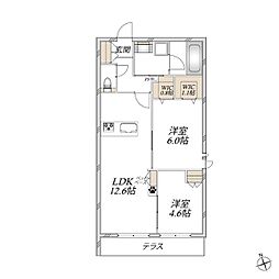 Maison M 2LDKの間取図画像