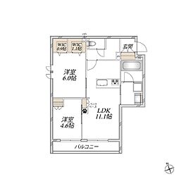 Maison M 2LDKの間取図画像