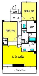 セレーノ大宮E棟 2LDKの間取図画像
