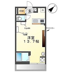ジュネス・粕壁東 ワンルームの間取図画像